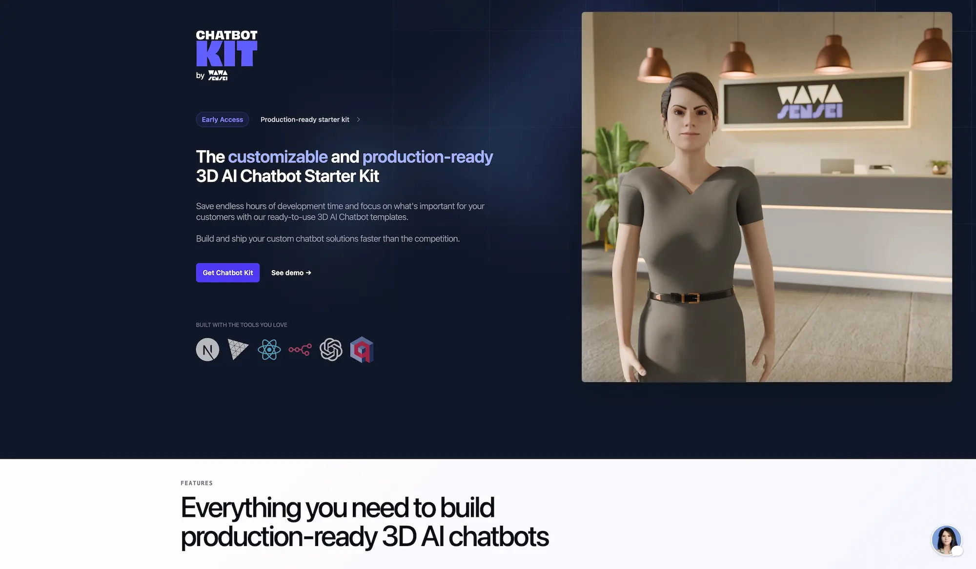 Chatbot Widget Example bubble