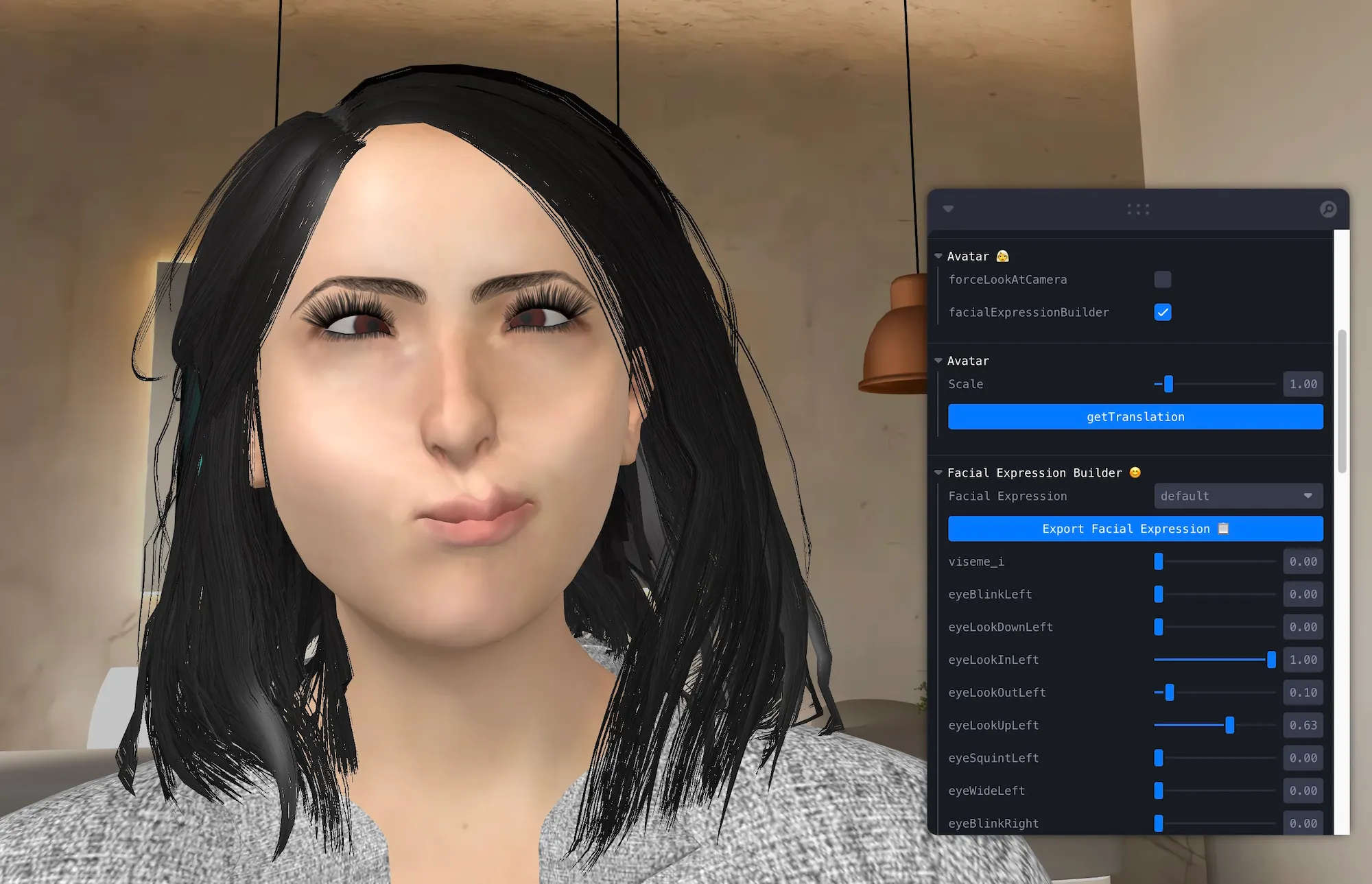 Facial Expression Builder UI