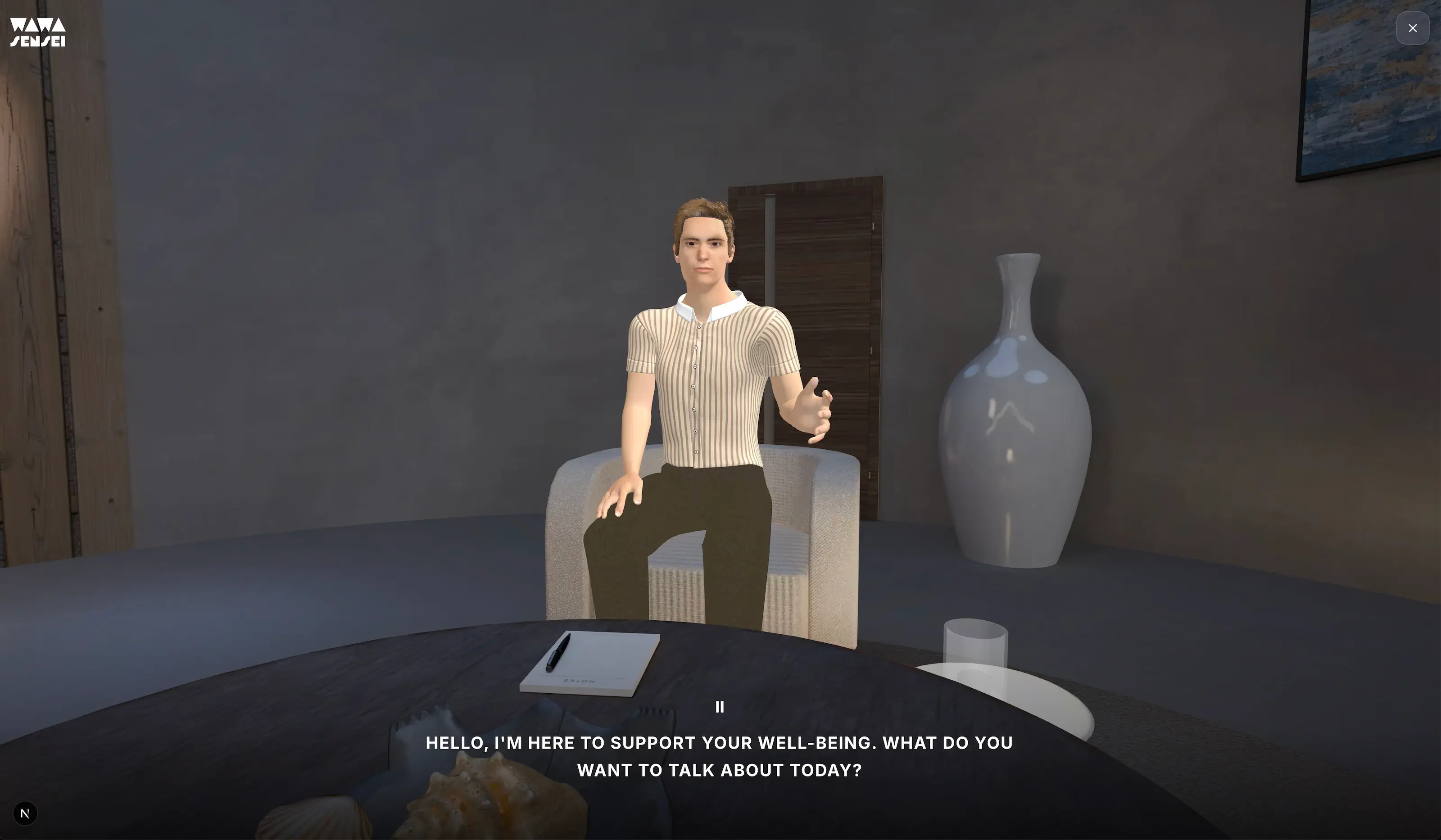 Wellness center session