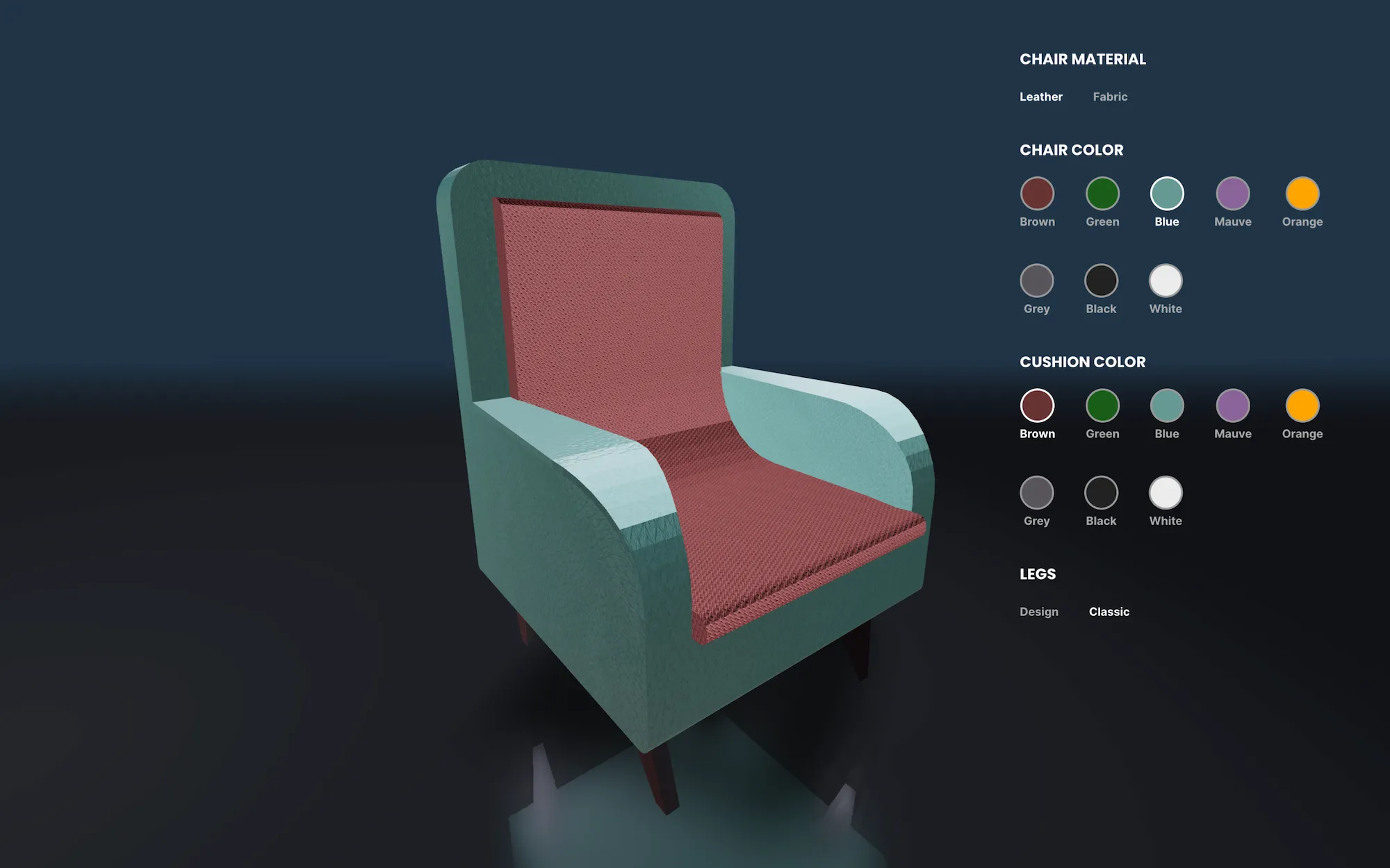 3D Chair Configurator thumbnail
