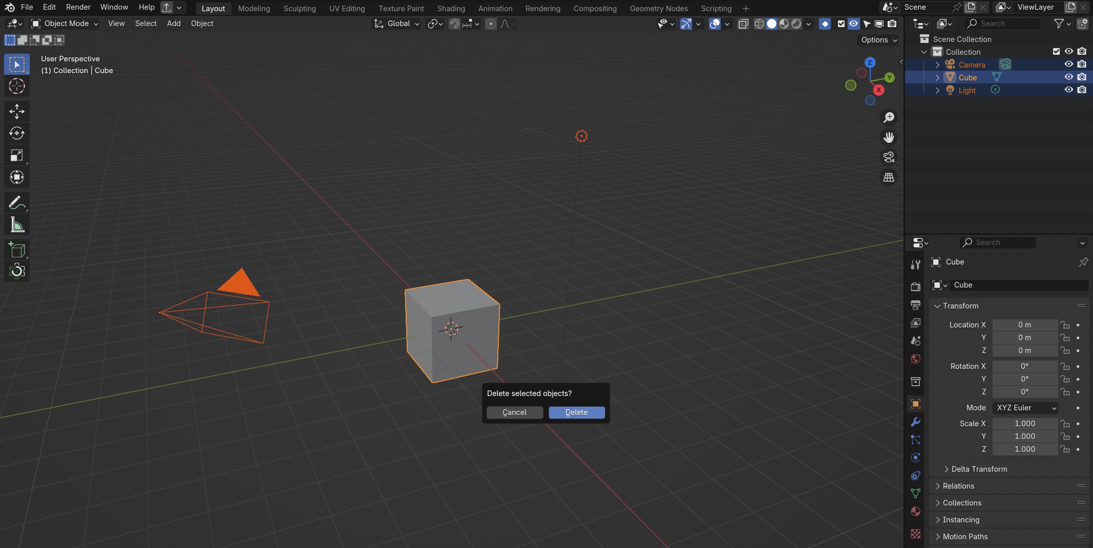 Blender delete everything