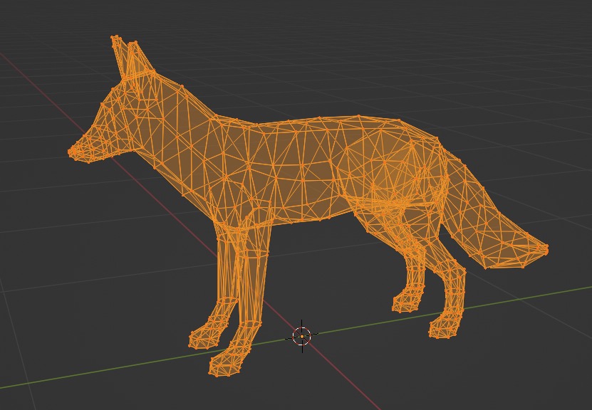 Wireframe representation of the model in Blender