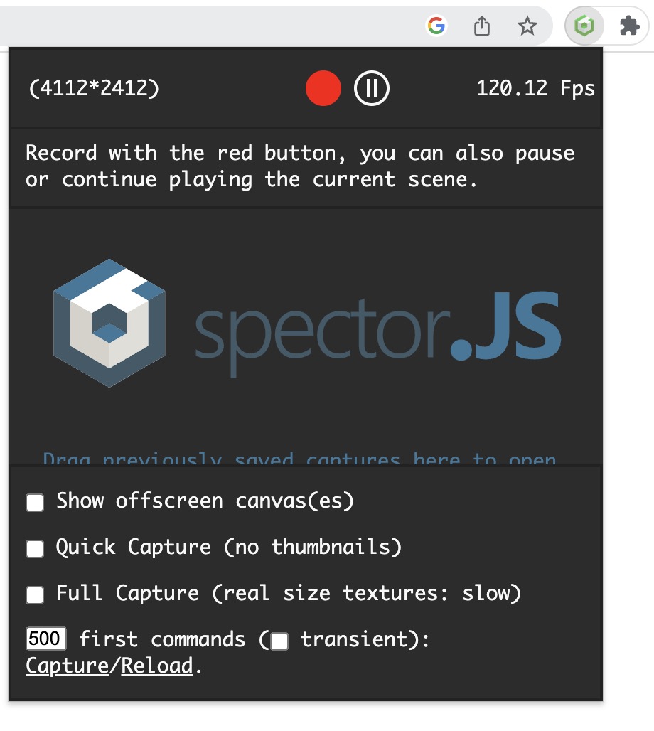 SpectorJS extension